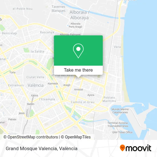 Grand Mosque Valencia map