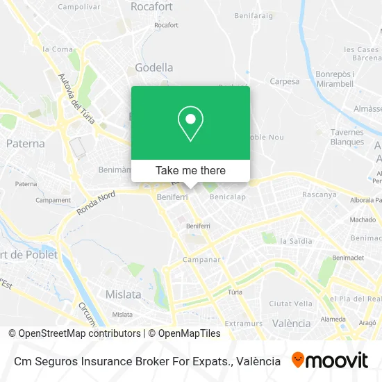 Cm Seguros Insurance Broker For Expats. map