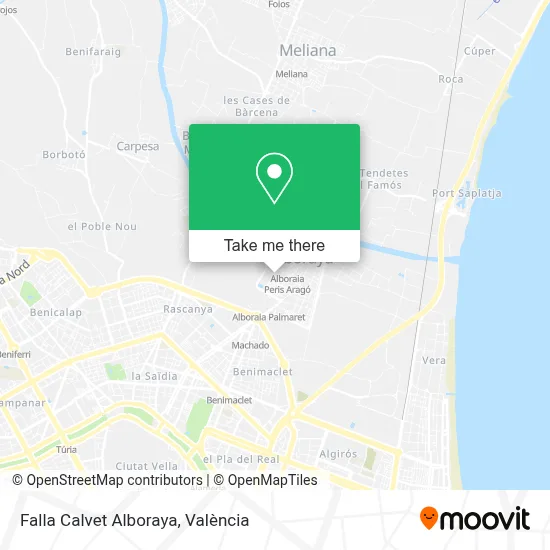 Falla Calvet Alboraya map