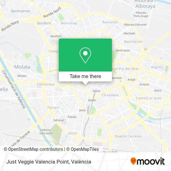 Just Veggie Valencia Point map