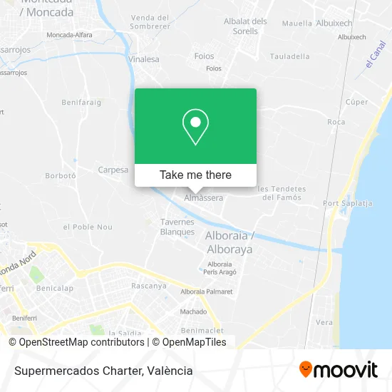 Supermercados Charter map
