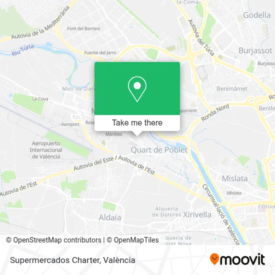 Supermercados Charter map