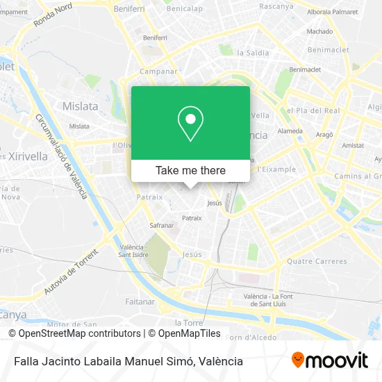 Falla Jacinto Labaila Manuel Simó map