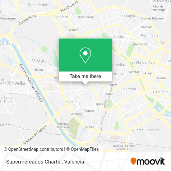 Supermercados Charter map