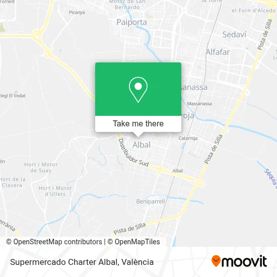 Supermercado Charter Albal map