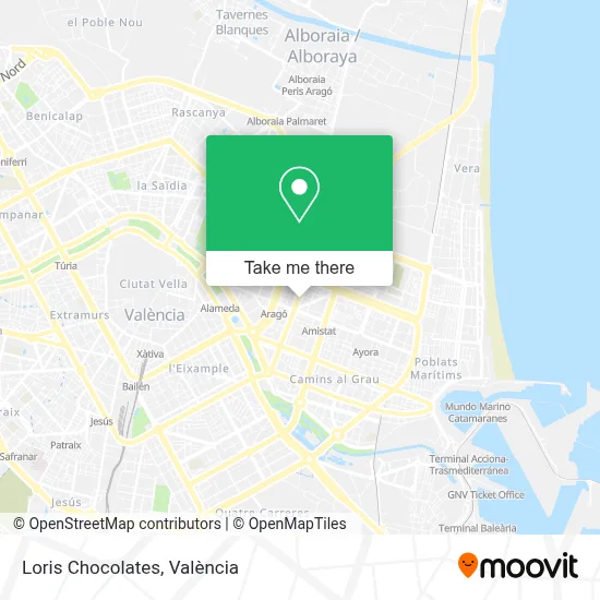 Loris Chocolates map