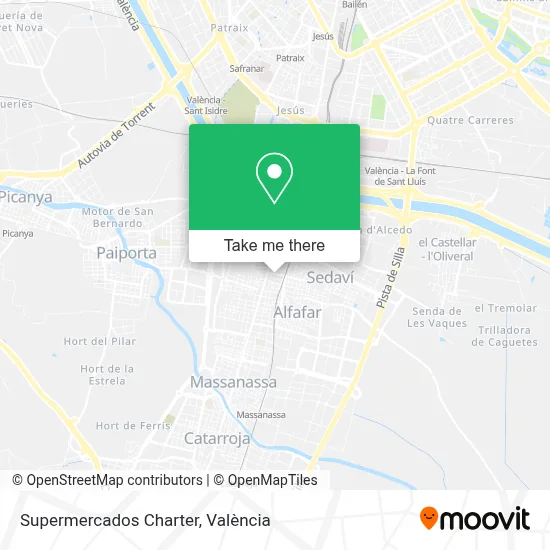 Supermercados Charter map