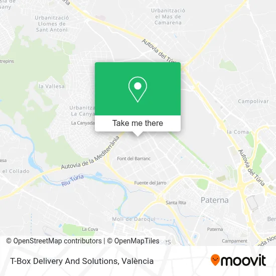 T-Box Delivery And Solutions map
