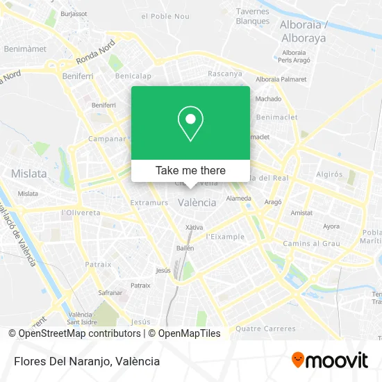 Flores Del Naranjo map