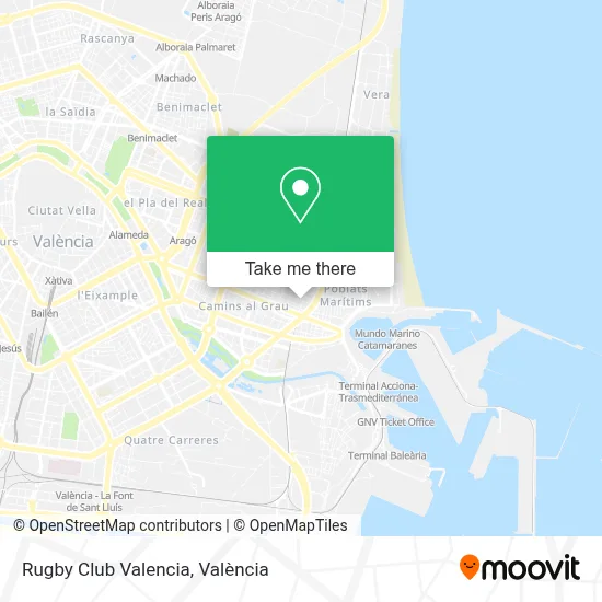 Rugby Club Valencia map