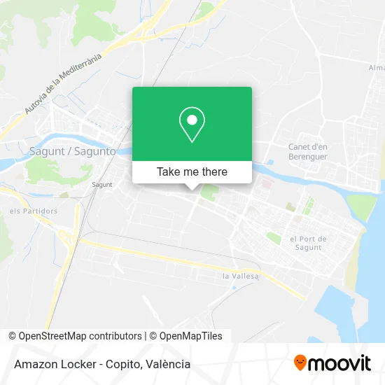 Amazon Locker - Copito map