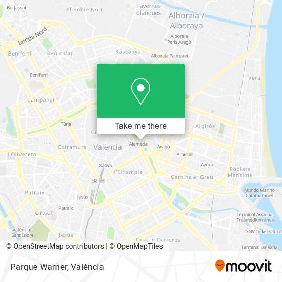 Parque Warner map