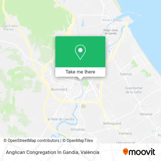 Anglican Congregation In Gandia map