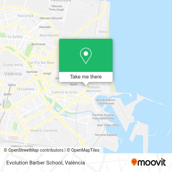 Evolution Barber School map