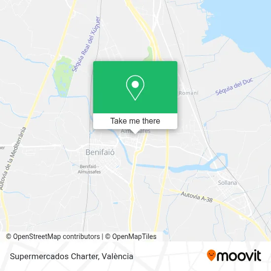 Supermercados Charter map