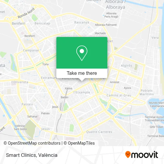 Smart Clinics map