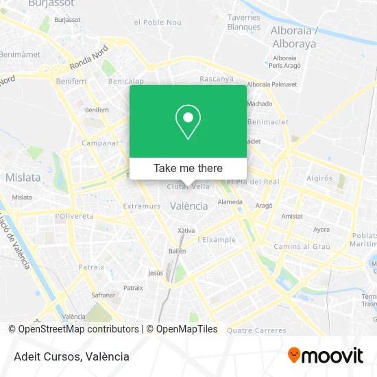 Adeit Cursos map