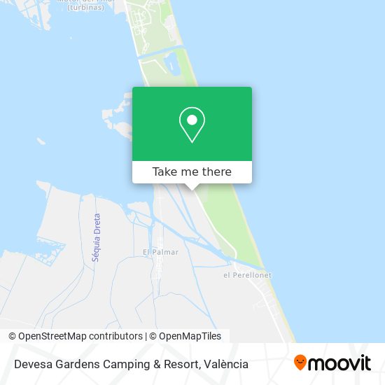 mapa Devesa Gardens Camping & Resort