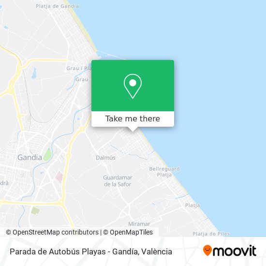 Parada de Autobús Playas - Gandía map