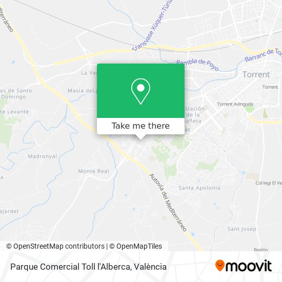 Parque Comercial Toll l'Alberca map