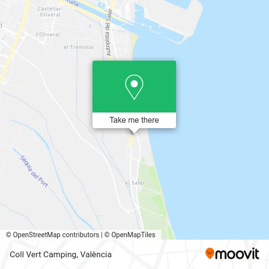 Coll Vert Camping map