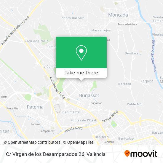 C/ Virgen de los Desamparados 26 map