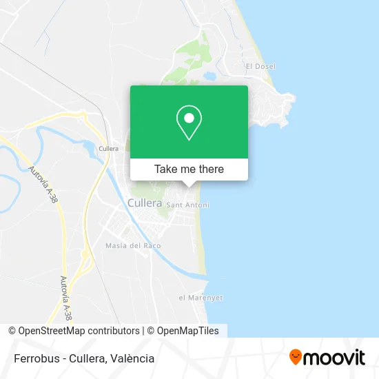 Ferrobus - Cullera map