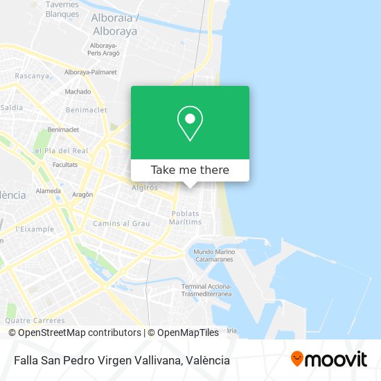 Falla San Pedro Virgen Vallivana map