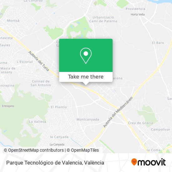 Parque Tecnológico de Valencia map