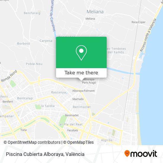Piscina Cubierta Alboraya map