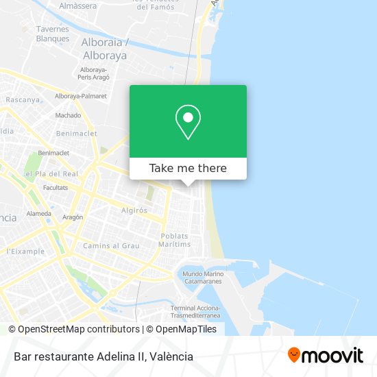 Bar restaurante Adelina II map