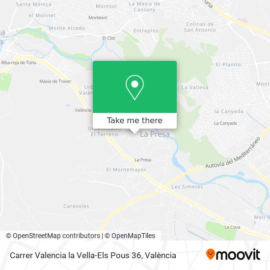 Carrer Valencia la Vella-Els Pous 36 map