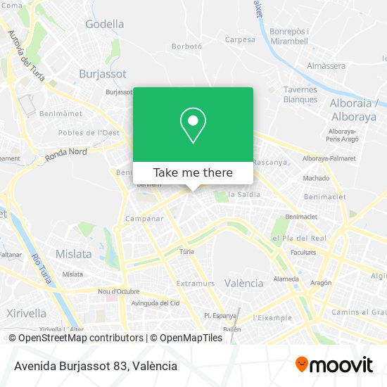 mapa Avenida Burjassot 83