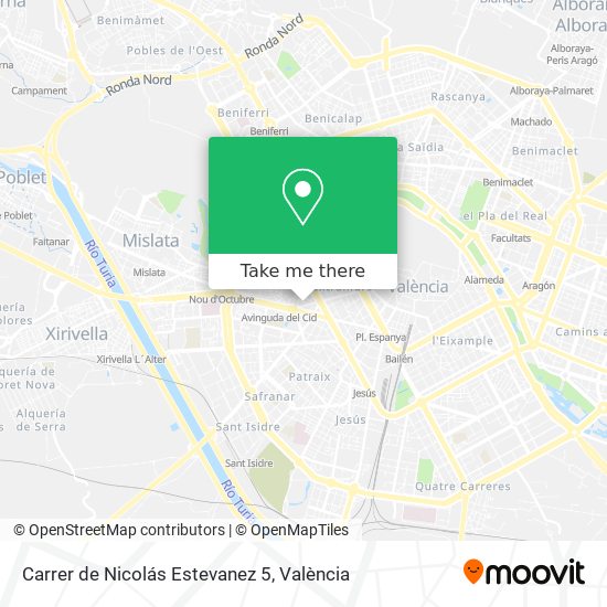 mapa Carrer de Nicolás Estevanez 5