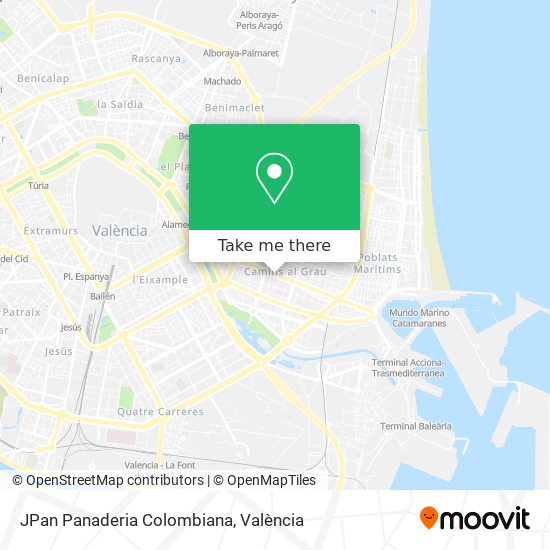 JPan Panaderia Colombiana map