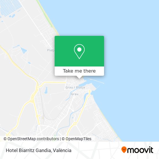 Hotel Biarritz Gandia map