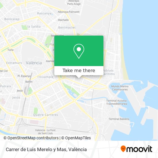 Carrer de Luis Merelo y Mas map