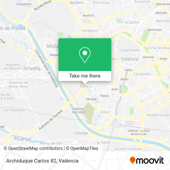 Archiduque Carlos 82 map