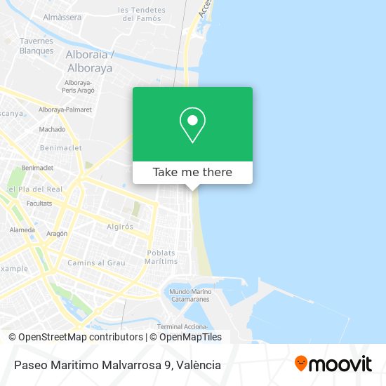 mapa Paseo Maritimo Malvarrosa 9