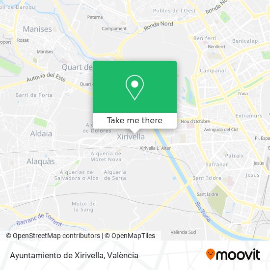 mapa Ayuntamiento de Xirivella