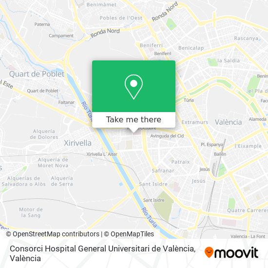 Consorci Hospital General Universitari de València map