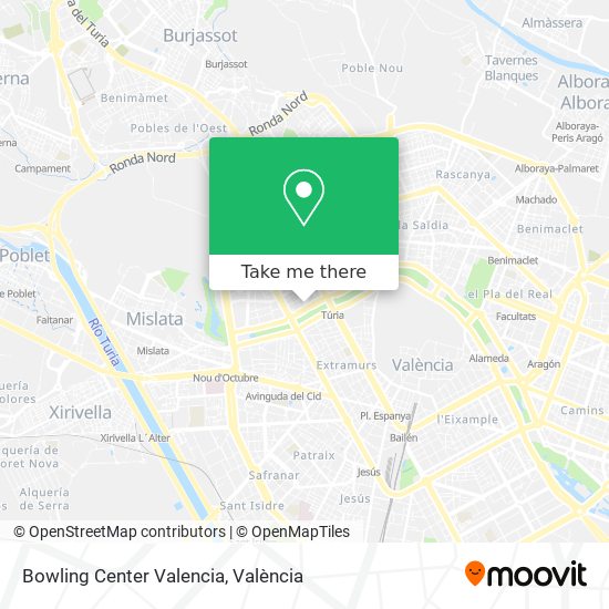 Bowling Center Valencia map