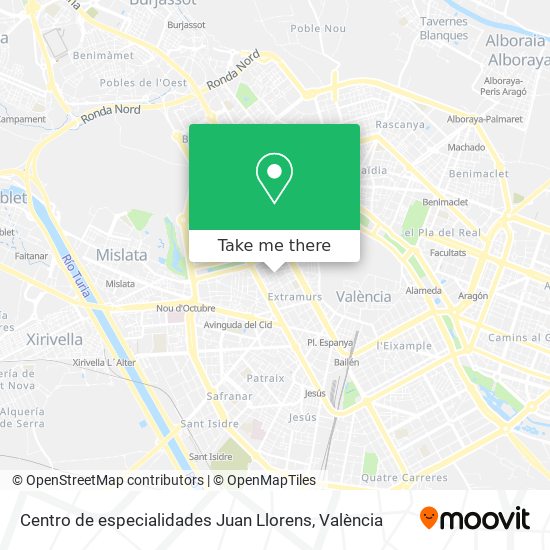 Centro de especialidades Juan Llorens map