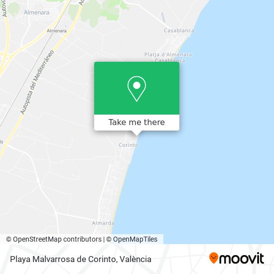 Playa  Malvarrosa de Corinto map
