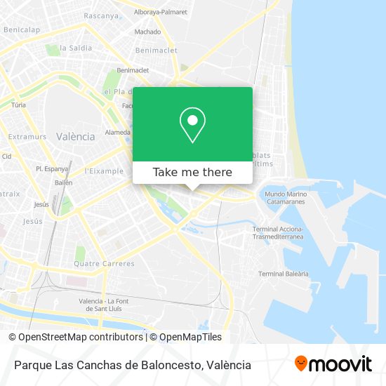 Parque Las Canchas de Baloncesto map