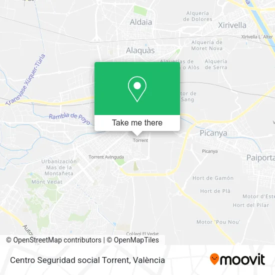 Centro Seguridad social Torrent map