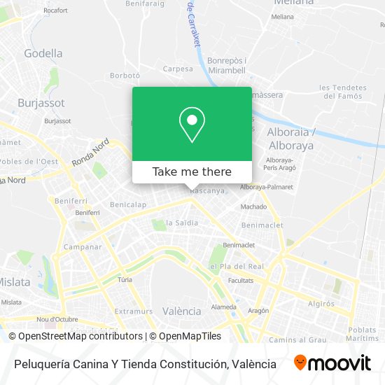 mapa Peluquería Canina Y Tienda Constitución