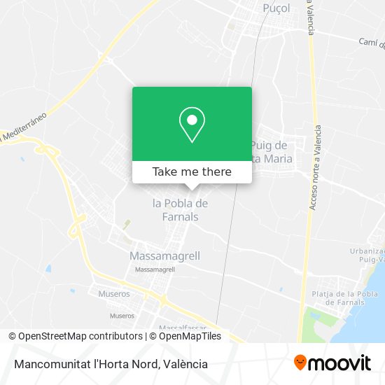 Mancomunitat l'Horta Nord map