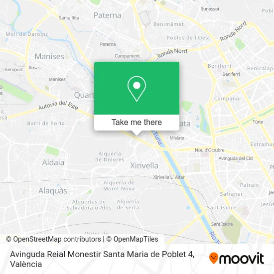 Avinguda Reial Monestir Santa Maria de Poblet 4 map