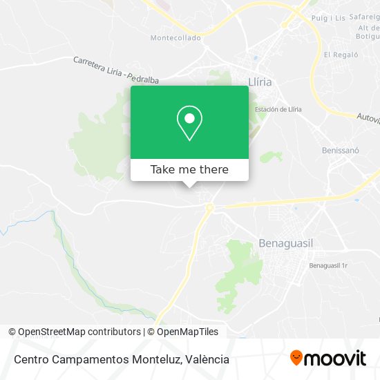 Centro Campamentos Monteluz map